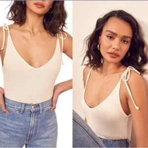 Reformation Amelia ribbed knit tank